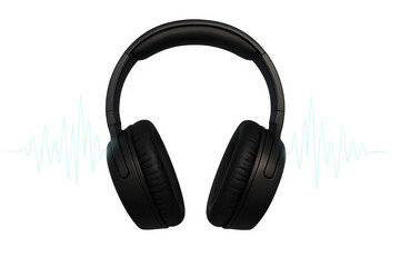 Headphones with Audio Waves for Music Apps, Sound Branding, and Tech UI Icons

