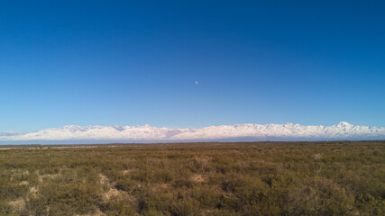 Snow-capped Andes mountains in Mendoza, Argentina
