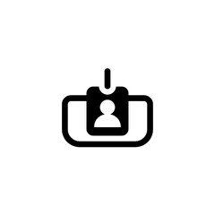 Obraz premium User profile icon in minimalist black design on white background 