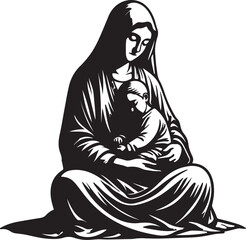 Madonna and Child Embrace mother baby