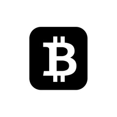Fototapeta premium Bitcoin cryptocurrency logo in a minimalist black and white design 