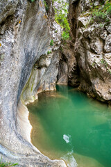 Turquoise slot pool in Saint Luke Gorge