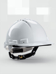Fototapeta premium White Safety Construction Helmet Isolated on Clean Background