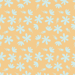 multicolor exotic hand drawn floral seamless pattern