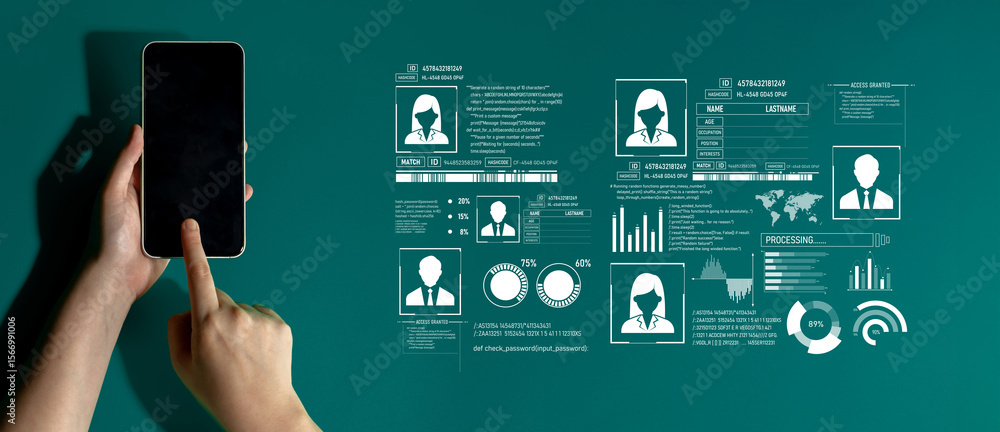 Poster id security ensures personal data protection with secure login systems, digital identity safeguards,