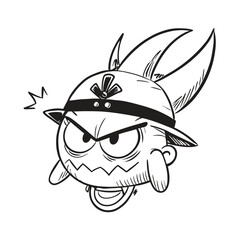 Black and white cartoon vector tribal animal tattoo design with an eagle, shark, and funny bee