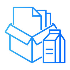 Paper Recycle icon in outline style for eco and sustainability themes
