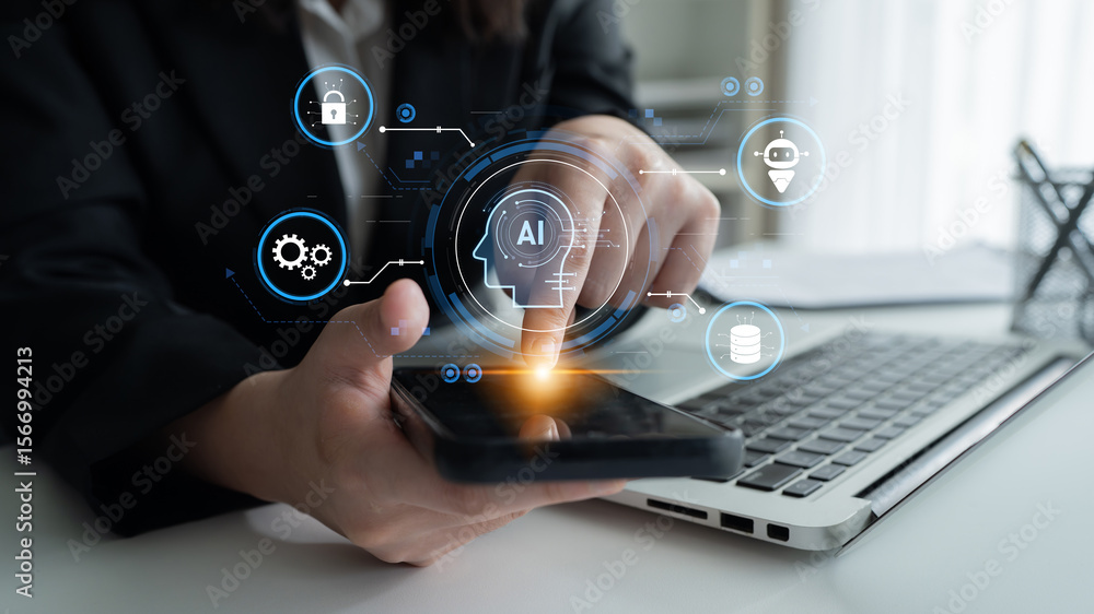 Poster ai security and data ecosystem integrate ai, data, and security into one connected system for automa