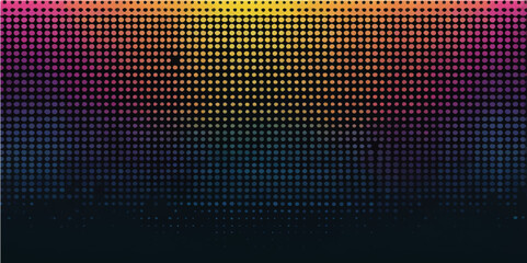 Abstract colorful rainbow mosaic pattern with disco light texture and pixelated dots