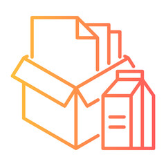 Paper Recycle icon in outline style for eco and sustainability themes