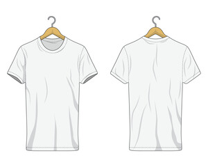 Plain white t-shirt mockup