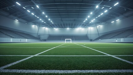 Obraz premium Indoor Soccer Stadium Modern Sports Arena Design