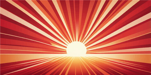 Bright orange and yellow sunburst design with an explosion of light rays, perfect for a summer backdrop or vibrant wallpaper