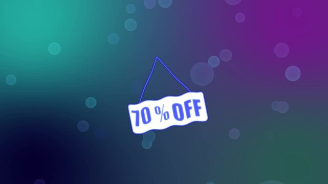 70% Off Sale Animation: design, discount store, finance, for sale , super sale, template price, promotion, sale, business, buy, discount, label, market..