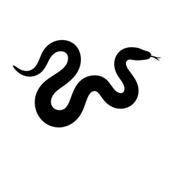 Fototapeta premium Design a black silhouette of a Albino Amelanistic Corn Snake white background clean vector shape