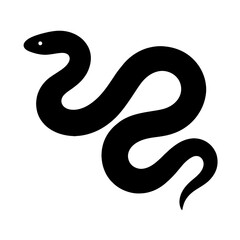 Fototapeta premium Design a black silhouette of a Arafura File Snake white background clean vector shape