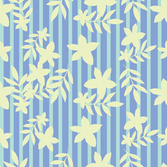 multicolor exotic hand drawn floral seamless pattern