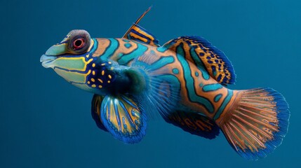 Vibrant tropical fish in ocean environment