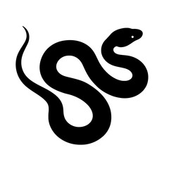 Fototapeta premium Design a black silhouette of a Ball Python white background clean vector shape