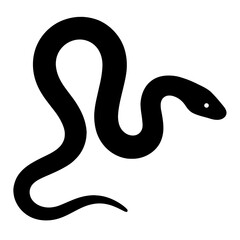 Naklejka premium Design a black silhouette of a Black-headed python white background clean vector shape