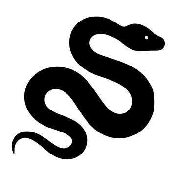 Design a black silhouette of a Blood Python white background clean vector shape