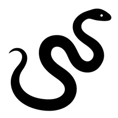 Fototapeta premium Design a black silhouette of a Boiga white background clean vector shape