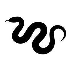 Naklejka premium Design a black silhouette of a Bullsnake white background clean vector shape