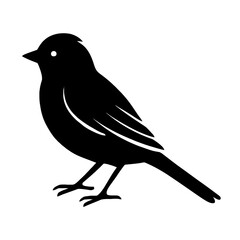 Obraz premium Design a black silhouette of a Chipping Sparrow white background clean vector shape