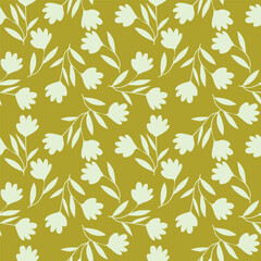 multicolor exotic hand drawn floral seamless pattern