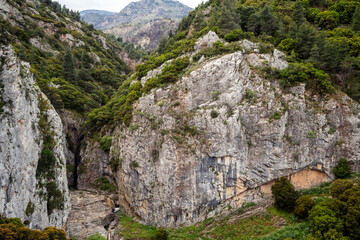 Overlook of Saint Luke limestone gorge valley