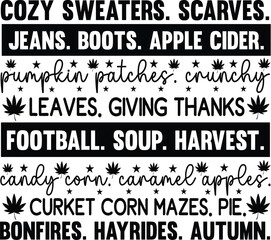 Fall Words Svg,Cozy Sweaters,Scarves SVG
