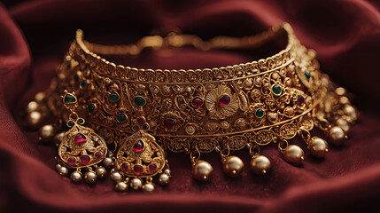 Shop luxury gold choker necklace and earring set for special occasions online