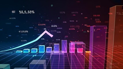 Dynamic Data Visualization: Growing Trends in Business Metrics. - Powered by Adobe