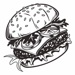 vector illustration of a burger