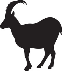 Obraz premium Majestic Black Silhouette of a White Bull,black silhouette of a white bull