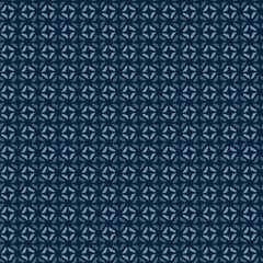 Doodle shapes motif continuous blue background. Modern fabric design textile swatch ladies dress, men's shirt all over print block.