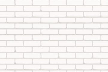 Seamless modern white brick wall texture background. Minimalist flat vector pattern for interiors, exteriors, construction, architecture, tile, wallpaper, design, realistic clean masonry illustration
