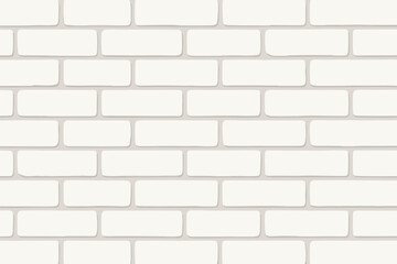 Seamless white brick wall pattern. Modern flat vector illustration. Minimalist clean tile texture for backgrounds, interiors, architecture, construction, home design, wallpaper, surface, mockup.