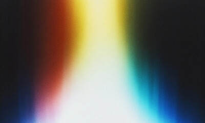 Vertical radiant bands glow upwards with soft blended noisy transition in multi hues