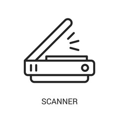 Scanner Icon Line Style. Graphic Design In The Form Of Vector Illustrations
