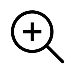 Obraz premium Magnifying Glass Zoom In Icon Outline Style 