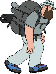 hiking man
