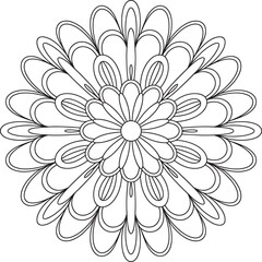  Intricate mandala design featuring flowers, perfect for artistic and meditative projects.