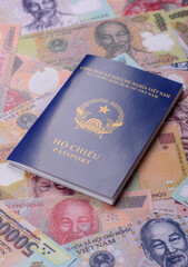 Vietnam passport for travelling, flying and doing business. Vietnamese document