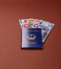 Vietnam passport for travelling, flying and doing business. Vietnamese document