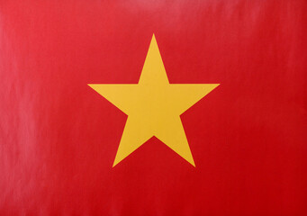 Vietnam flag in red color as a symbol of independence. Flag of Vietnam