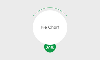 30% pie chart vector. 30 percentage pie chart graph design. graph template. graph chart vector