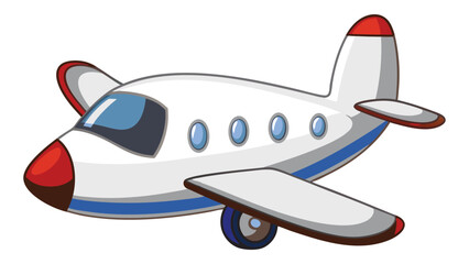 vector illustration of airplane on white background