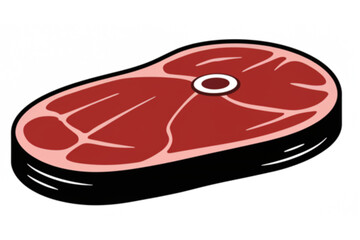 Simple beef steak cut design, a delicious graphic element for a menu, sticker, or cooking-related art, ready to be easily scaled.