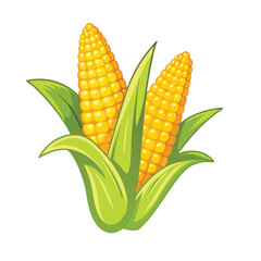 corn isolated vector on white background